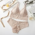 thumbnail image 1 of KOOYTE French Bra Comfortable No Steel Ring Lace Underwear Two-piece Suit Ladies Underwear Suit, 1 of 5