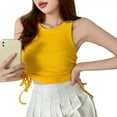 thumbnail image 1 of KOOYTE Tied with Pleated Strap Vest Female Summer Temperament Short Paragraph Lumbar Slim Tank, 1 of 5