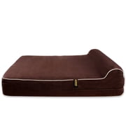 KOPEKS Dog Bed Replacement Cover ONLY Memory Foam Beds - Brown - Large
