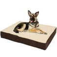 thumbnail image 1 of KOPEKS Rectangular Orthopedic Memory Foam Dog Bed - Includes Waterproof Inner Protector & Removable Cover - Brown - Extra Large, 1 of 5