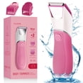 thumbnail image 1 of Nogroa Bikini Trimmer for Women, Pubic Hair Trimmer with Mirror & LED Light, Cordless Electric Razor Body Shaver for Trip, USB Rechargeable, IPX7 Waterproof, Ceramic Blade - for Silk Skin, 1 of 10