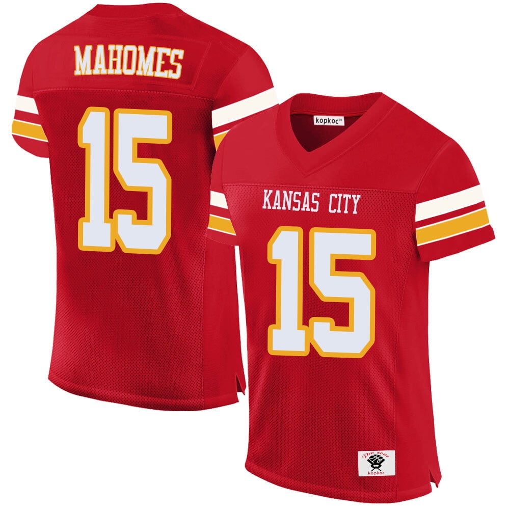 KOPKOC Kansas City Mahomes 15 Stitched Football Jerseys