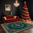 thumbnail image 1 of KOPOEELK 6x9 Area Rugs for Living Room, Dark Green Butterfly Print Washable Rug, Stain Resistant Non Slip Low Pile Carpet for Bedroom, Dining Room and Home Decor, 1 of 6