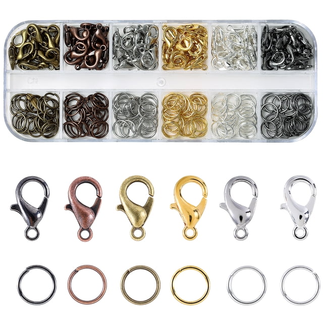 KOPOX Lobster Claw Clasps and Open Jump Rings Set, 6 Colors Lobster ...
