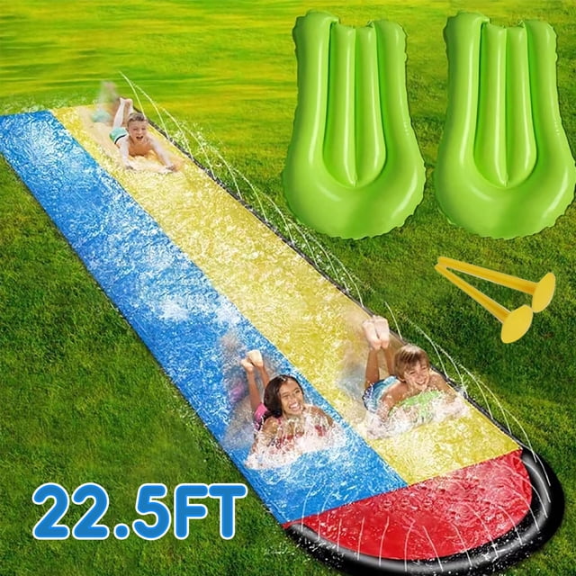 Suuner Splash Free Shipping! YoYfun 22.5ft x 4.6ft Double Water Slide for Adult Kids ...