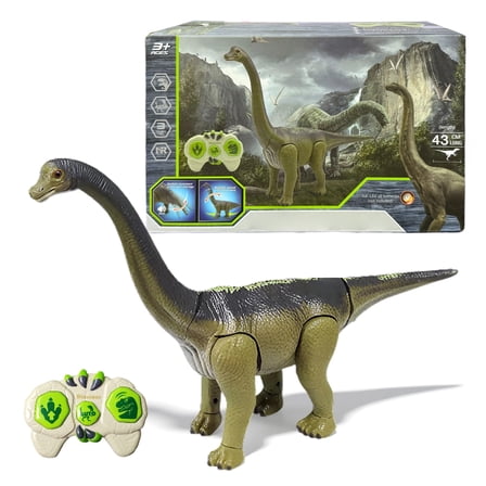 KOPPOP Infrared Remote Control Brachiosaurus, Long Neck Dinosaur with Smooth Walking Motion & Easy Operation Educational Animal Model