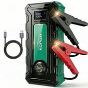 KOPUO Car Battery Charger, Ultra-Compact Car Jumper Starter Portable, Jump Box with Compass & LED Flashlight for 8.5L Gas/6.5L Diesel Engines