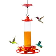 KORALAKIRI 1 Pack Hummingbird Feeders, Hummingbird Feeder for Outdoors Hanging Ant and Bee Proof, Plastic Humming Birds Feeders for Outside