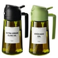 thumbnail image 1 of KORALAKIRI 2 in 1 Oil Sprayer for Cooking, 16oz/470ml Glass Food-grade Olive Oil Spray Bottle Dispenser Mister with Pourer for Kitchen, Salad, Frying, BBQ (Black & Green), 1 of 7