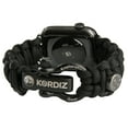 thumbnail image 1 of KORDIZ Survivor - Paracord Apple Watch Band Compatible with Apple Watch Series 8/7/6/5/4/3/2/1/SE & Ultra - 42mm 44mm 45mm 49mm - with Stainless Steel Adjustable Shackle (Black, M), 1 of 5