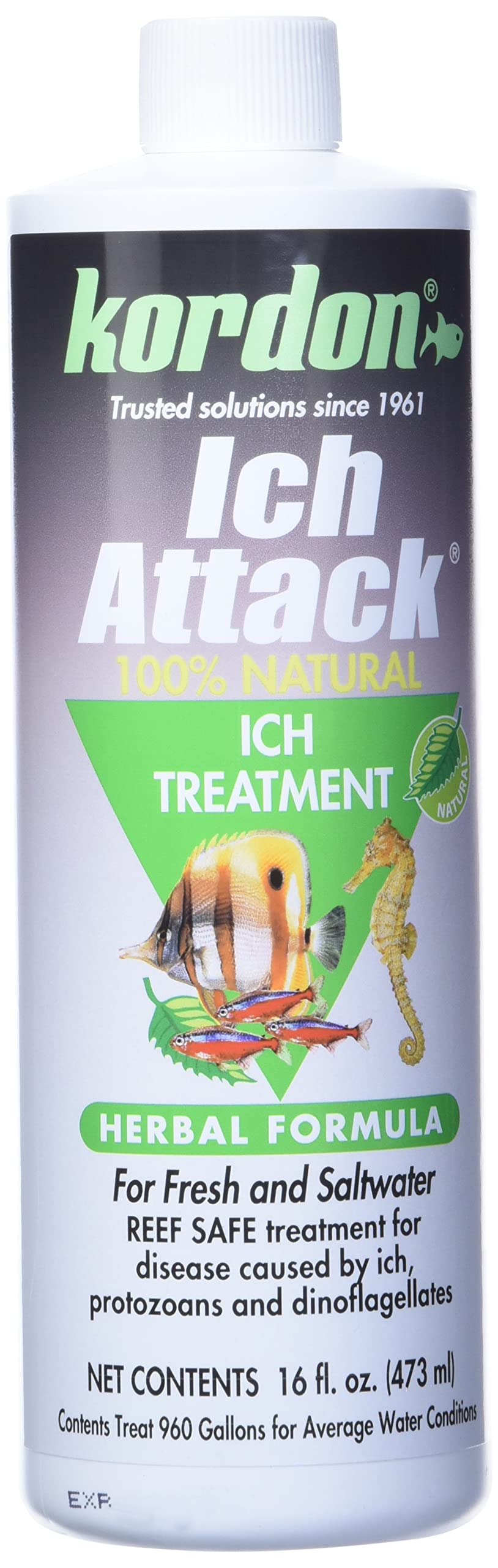 KORDON 39446 100 Natural and Herbal Formula Ich AttackIch Treatment