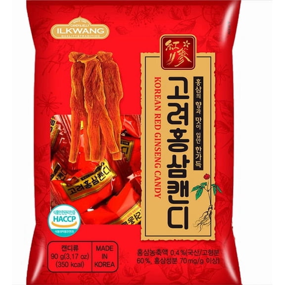 KOREAN RED GINSENG CANDY 90gram_Product of Korea_Individually Wrapped_Great for Gift