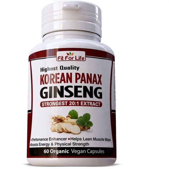 KOREAN RED PANAX GINSENG HIGH STRENGTH GINSENOSIDES EXTRACT SUPPLEMENT 60 CAPS