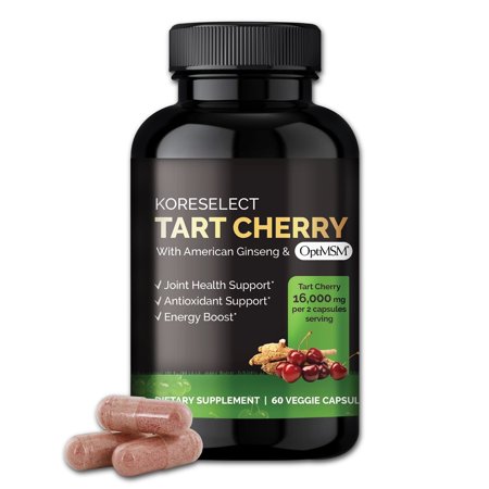 JungKwanJang Koreselect Tart Cherry Extract Capsules, 16,000mg, Antioxidant Recovery Health Supplement