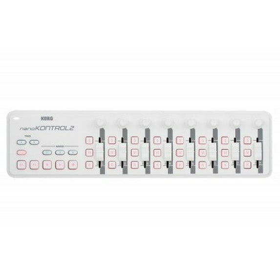 KORG nanoKONTROL2 USB Control Surface WhiteSlim-Line USB Midi Control Surface in White (NANOKON2WH)