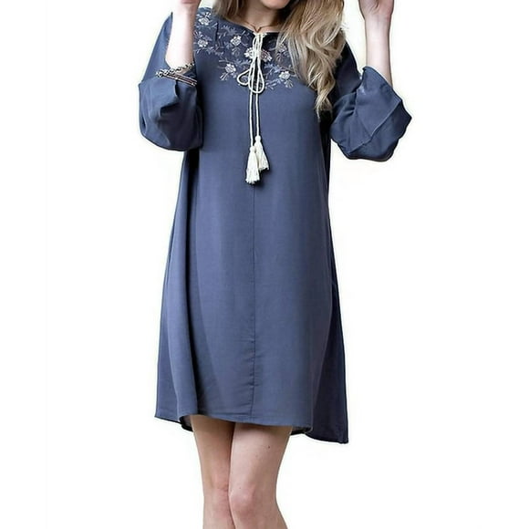 KORI Floral Embroidered Shift Dress