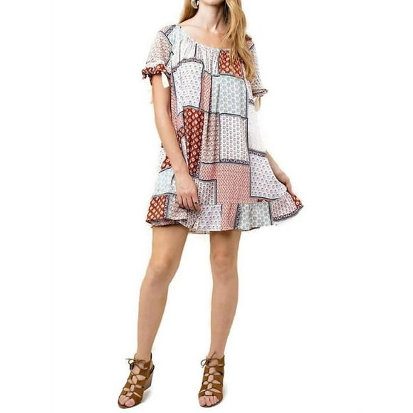 Kori Folklore Tassel Mini Swing Dress