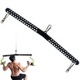 thumbnail image 1 of KORIKAHM Multi-Grip 98cm LAT Pull Down Bar for Home Gym Fitness, Spreader Plate LAT Pulldown Attachments for Pulley System Cable Machine, Double to Single Cable Attachment Exercise Handle, 1 of 7