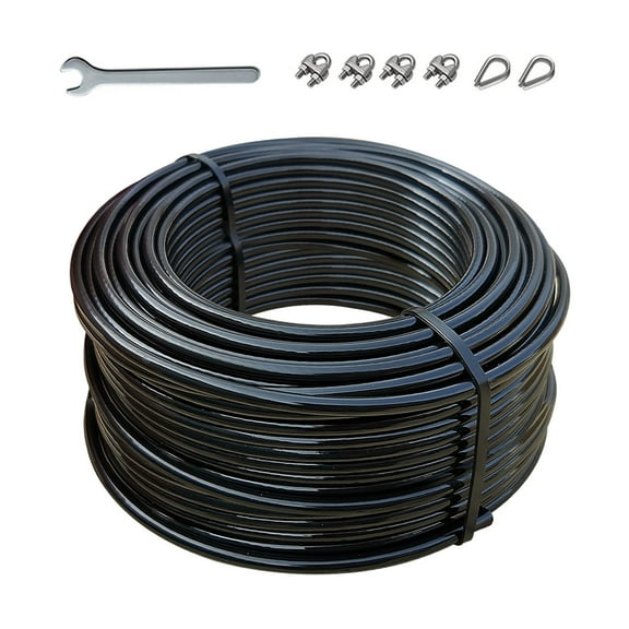 KORIKAHM Replacement Cables for Home Gym, 65.6 Ft Fitness Pulley Cable, 5mm TPU Coated Weight Machine Steel Cable Replacement for Pulley System Gym