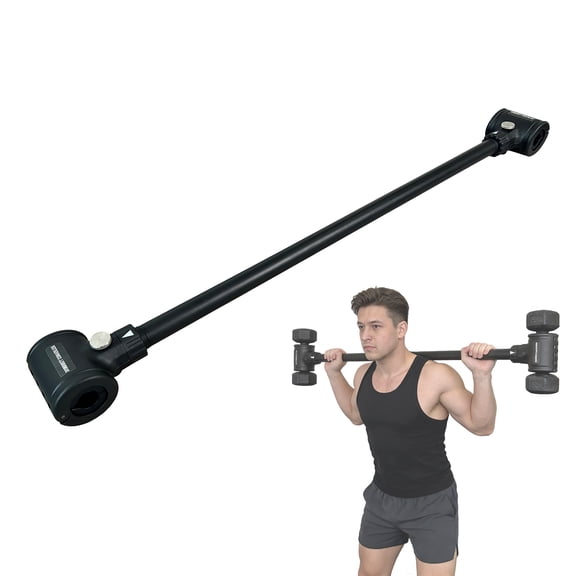 KORIKAHM Upgrade Dumbbell Barbell Converter Bar, Adjustable Weight Capacitry Bar Convert to Dumbbell Set for Home Gym Strength Training