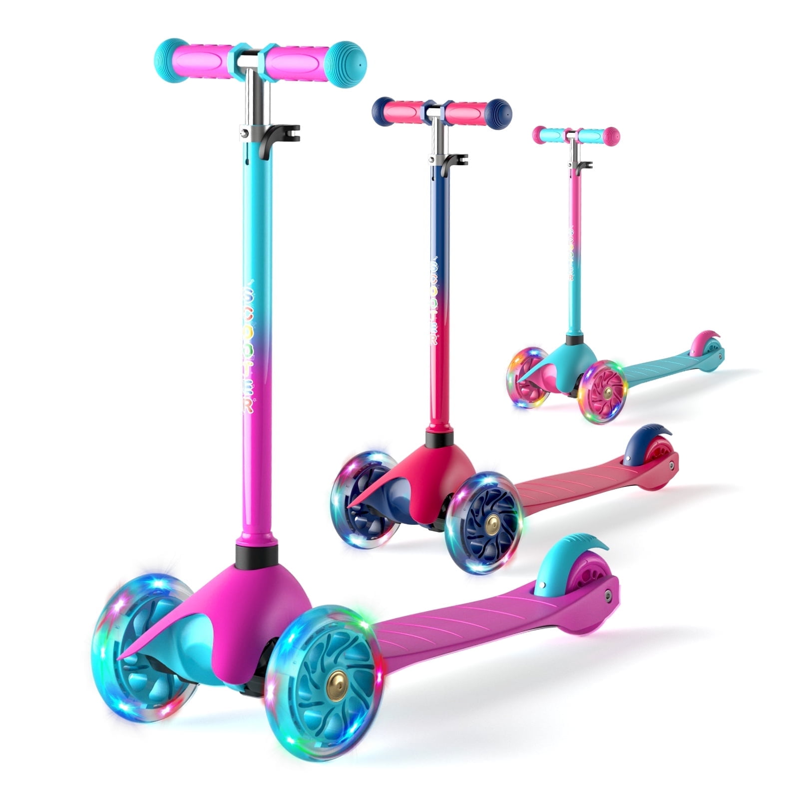 Walmart Black Friday Deals 2025 - KORIMEFA 3 Wheel Scooters for Kids, Kick Scooter for Toddlers 2-5 Years Old, Boys Girls Scooter with Light Up Wheels