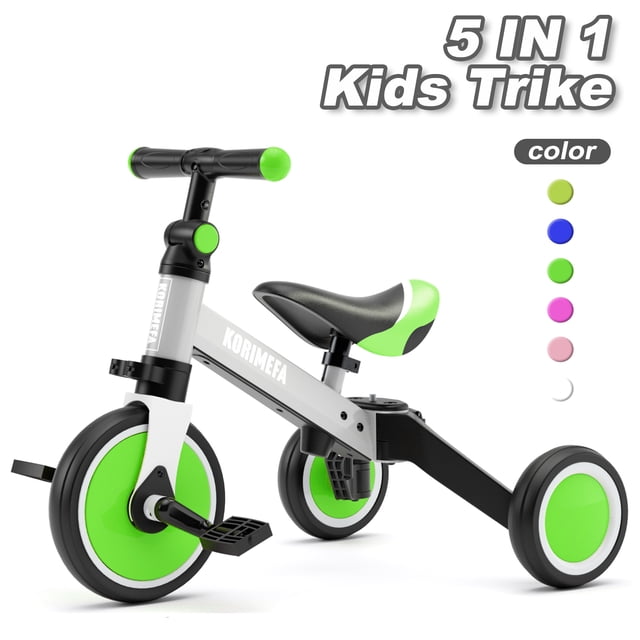KORIMEFA 3 in 1 Kids Tricycle for 1-3 year olds, Toddler Bike Kids Trike for Balance Training, Baby Bike for Boy Girl