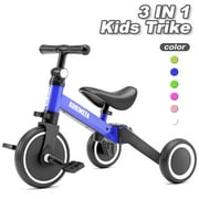 KORIMEFA 3 in 1 Kids Tricycle for 1-4 year olds, Toddler Bike Kids Trike for Balance Training, Baby Bike for Boy Girl