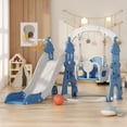 thumbnail image 1 of KORIMEFA 4-in-1 Kids Slide and Swing Set - Perfect for Toddlers 1-4 Years - Extra-Large Indoor and Outdoor Playground - Includes Slide, Swing, Basketball Hoop, and Climber, 1 of 12