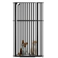 thumbnail image 1 of KORIMEFA 63" Extra Tall Baby Gate for Stairs 30"-37.8" Extra Wide Dog Gate for Doorways Hallways, Pressure Mounted Child Gate for Wide Opening, Auto Close Personal Safety for Babies and Pets, Black, 1 of 13