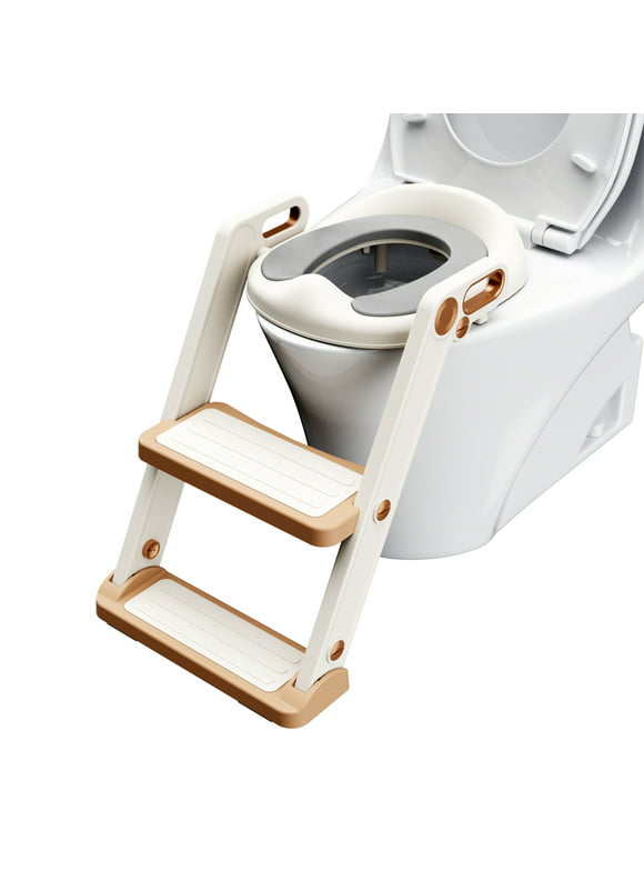 KORIMEFA Baby Potty Training Seat, Foldable Potty Toilet Seat for Boys Girls Kids Toddler (Gold)