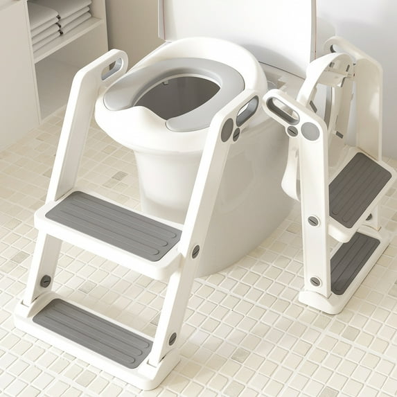 KORIMEFA Baby Potty Training Seat, Foldable Potty Toilet Seat for Boys Girls Kids Toddler (Grey)