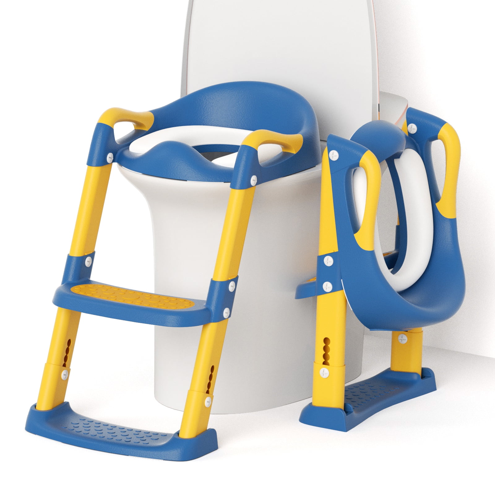 KORIMEFA Baby Potty Training Seat, Foldable Toilet Potty Chair, Ladder  Toilet Trainer Step up Potty for Toddlers Boys Girls