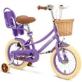 thumbnail image 1 of KORIMEFA Girl Bike for Toddlers and Kids Ages 3-9 Years Old, 12 14 16 Inch Kids Bike with Training Wheels & Basket, 12 in Girl Bicycle with Handbrake & Kickstand, 1 of 14