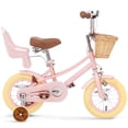 thumbnail image 1 of KORIMEFA Girl Bike for Toddlers and Kids Ages 3-6 Years Old, 12 inch Kids Bike with Training Wheels & Basket, 12 in Girl Bicycle with Handbrake & Kickstand, 1 of 14