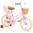 thumbnail image 1 of KORIMEFA Bike for Toddlers and Kids Ages 6 7 8 9 Years Old, 16 inch Kids Bike with Training Wheels & Basket, 16 in Girl Bicycle with Handbrake & Kickstand, 1 of 13
