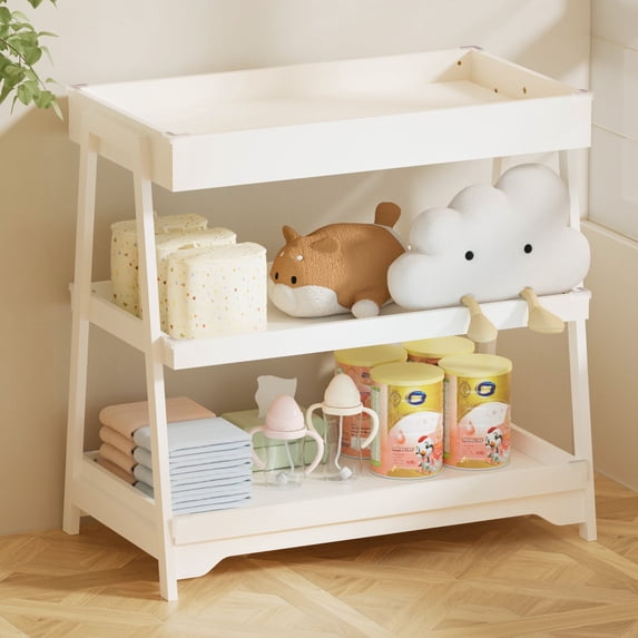 KORIMEFA Baby Changing Table with Pad, White