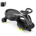 thumbnail image 1 of Korimefa 6V Electric Wiggle Car,Load 66 lbs,Wiggle Scooter with Rechargeable Battery & LED Flashing Wheels, Anti-Rollover & Flexible Steering, Outdoor Ride on Toys for Kids 3 Years and up (Black), 1 of 11