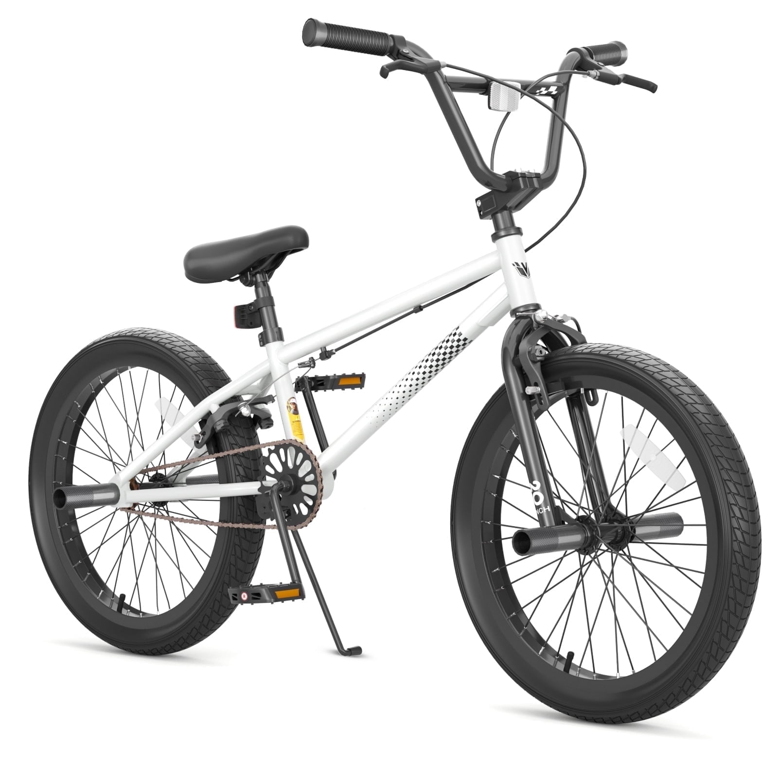 korimefa, Kids BMX Bike, 20 inch, White, Adjustable Seat - Walmart.com