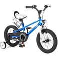 thumbnail image 1 of Korimefa Kids Bike Boys Bicycle 14 inch for Children Age 4-8 Years Old, Toddler Sport Cycling with Training Wheels, Hi-Ten Steel Frame, Blue, 1 of 17
