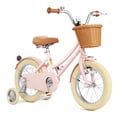 thumbnail image 1 of KORIMEFA Girls Bike for Toddlers 4-8 Years Old Kids, 14 Inch Kids Bike with Training Wheels & Basket, Multiple Colors, 1 of 9