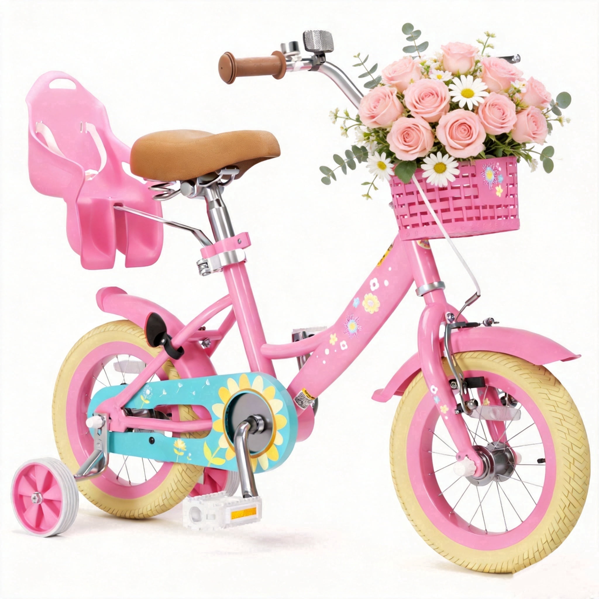 KORIMEFA Girls Bike for 3-9 Years Old Kids, 12 14 16 inch Kids Bike ...