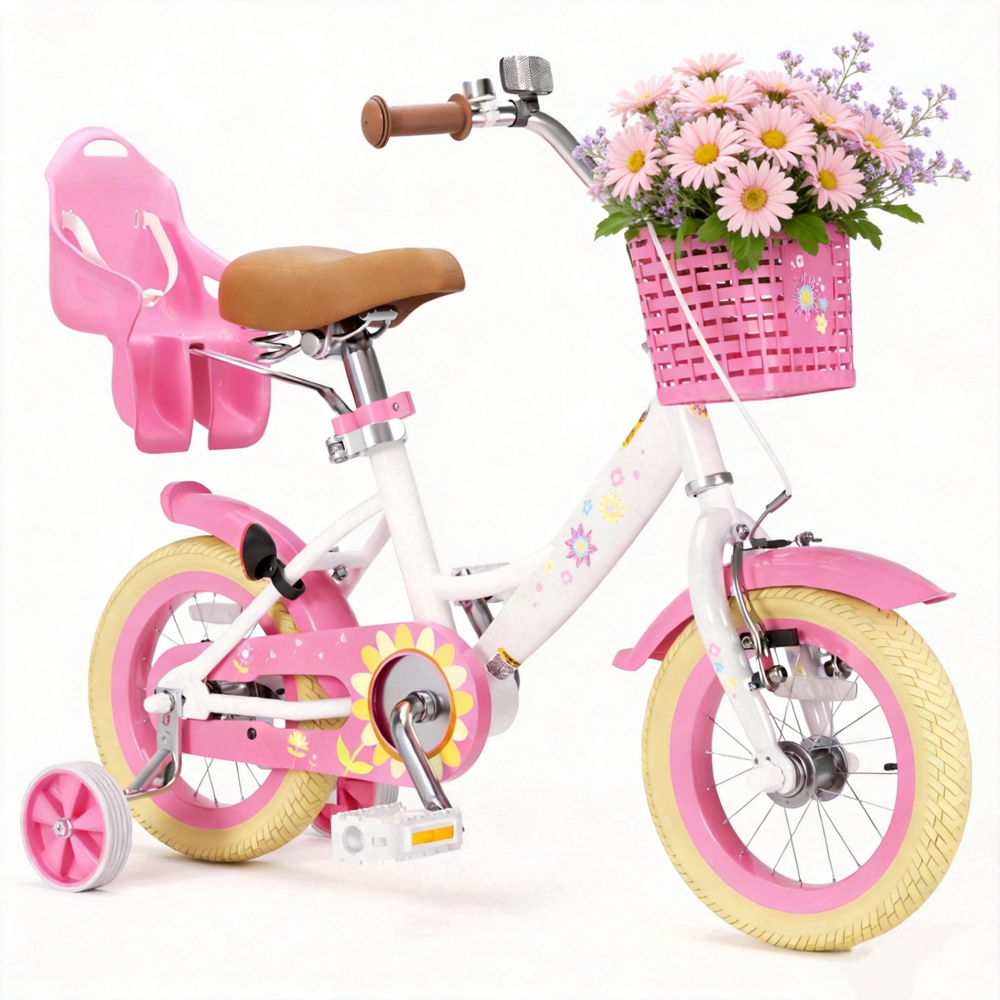 KORIMEFA Bikes for Girls 3-6 Years Old Toddlers, 12 Inch Girls