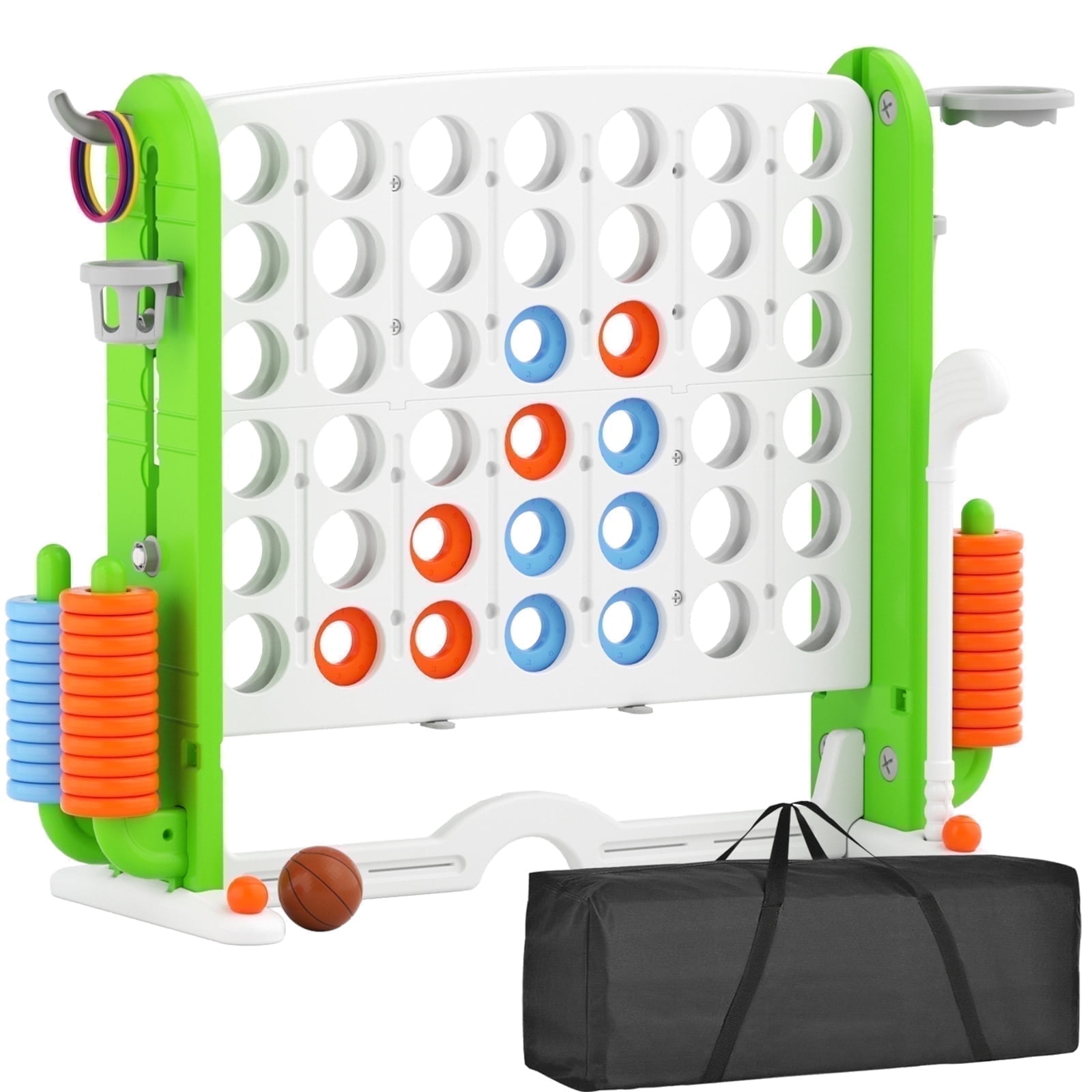 KORIMEFA Jumbo 4-to-Score Giant Game Set W/Storage Carrying Bag for Kids Adult Outdoor Holiday Party Family yard Game, Green