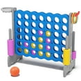thumbnail image 1 of KORIMEFA Jumbo 4-to-Score Giant Game Set, 4 in 1 Row for Kids Adults, 3.5FT Tall Indoor & Outdoor Game Set with 42 Jumbo Rings & Quick-Release Slider, Perfect for Holiday Party Family Game, 1 of 10