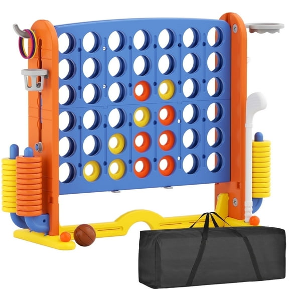 KORIMEFA Jumbo 4-to-Score Giant Game Set W/Storage Carrying Bag for Kids Adult Outdoor Holiday Party Family yard Game, Orange
