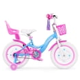 thumbnail image 1 of Korimefa 16 inch Kids Bike for Girls Ages 6 7 8 9 Years Old, Children Bike with Training Wheels, Kickstand, Toddler Girls Bike, Blue, 1 of 10