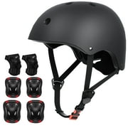 KORIMEFA Kids Bike Helmet,Multi-Sport Protective Gear Set for 3-5-8-14 Years Boys Girls, Toddler Helmet with Protective Sports Gear Set Knee Elbow Pads Wrist Guards for Cycling Skateboard Scooter