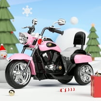 KORIMEFA 3 Wheel Kids Ride On Motorcycle 6V Battery Powered Electric Toy Pink
