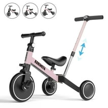 KORIMEFA Kids Tricycle with Push Handle, Kids Push Trike for Boys Girls Toddler Bike, Baby Riding Toys
