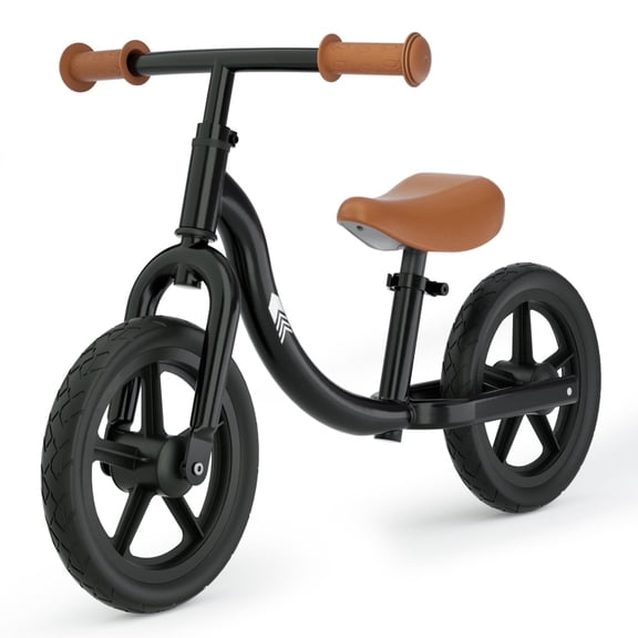 KORIMEFA Toddler Balance Bike, 12 Inch Lightweight No Pedal Training Bike for 2-5 Years Old Boys Girls, Adjustable Seat & Handlebar with EVA Silent Wheels, Kids Walking Bike for Outdoor Riding, Black